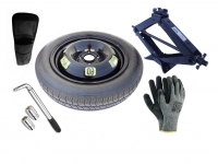Sats - reservhjul DACIA JOGGER R16 4x100x60,1 + hjulmutternyckel + domkraft + skydd för domkraft